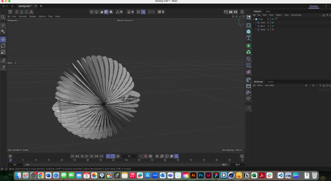 Testing a taper and how it can be used in different ways depeding on the order of the children placed. 