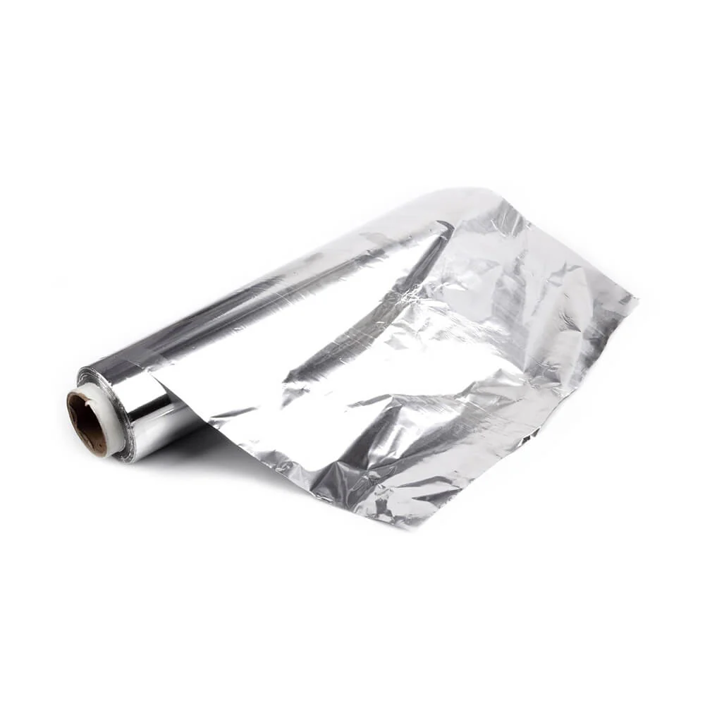 Aluminum foil makes a crinkled metallic texture.